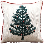 Kissen Dans, creme/grün, Polyester, 40x40 cm
