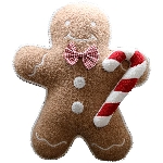LebKuchenMannKissen Dans, braun, Polyester, 48x40 cm