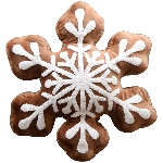 SchneeFlockenKissen Dans, braun, Polyester, 43x43 cm