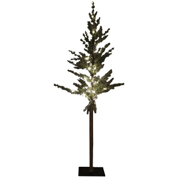 TannenBaum mit LEDs ArtificialNature, grün, PE/Metall, 35x35x90 cm