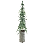 TannenBaum mit silber Glitter ArtificialNature, grün, PE/Metall, 15x15x52 cm