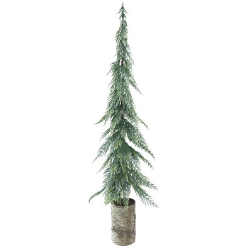 TannenBaum mit silber Glitter ArtificialNature, grün, PE/Metall, 30x30x120 cm