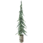TannenBaum mit silber Glitter ArtificialNature, grün, PE/Metall, 30x30x120 cm