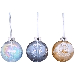 KugelTrinkgefäß mit Strohhalm Verrerie, silber/blau/gold, Glas/Kunststoff
