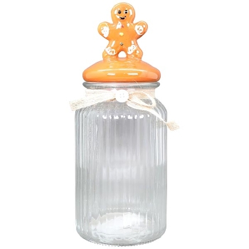 Lebkuchen VorratsDose Verrerie, braun, Glas/Keramik, 11x11x28 cm
