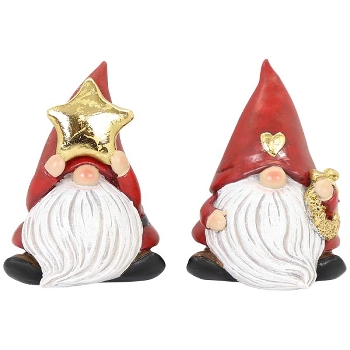 Gnom Lilian, rot, Polyresin, 7,5x7x10 cm