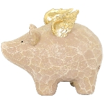 Schwein Lilian, Polyresin, 14x6x11 cm