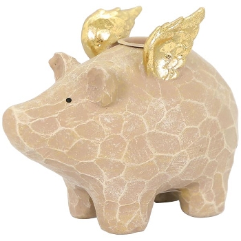 Schwein Lilian, Polyresin, 14x6x11 cm