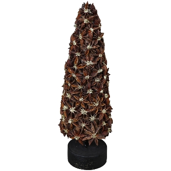 TannenBaum Aride, gold, Zimtsterne, 7,5x7,5x23 cm