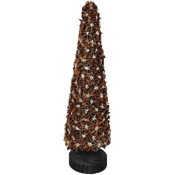 TannenBaum Aride, gold, Zimtsterne, 10,5x10,5x35 cm