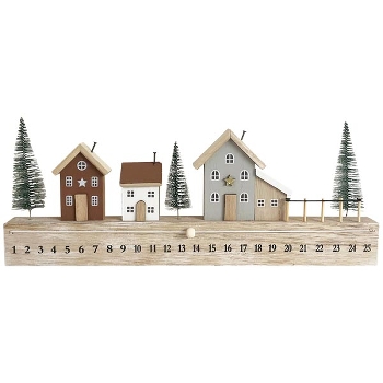 AdventsKalender Dost, Holz, 40x2,5x16 cm