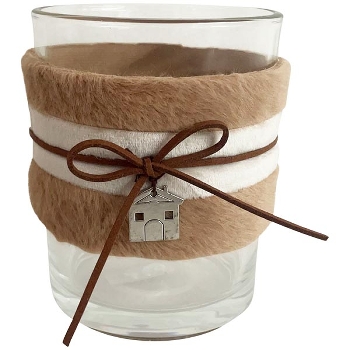 Windlicht Lanky, Glas/Polyester, 10x10x12,5 cm