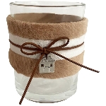 Windlicht Lanky, Glas/Polyester, 10x10x12,5 cm