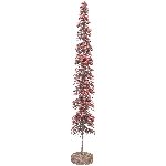 TannenBaum mit Glitter GlinT, rot, Plastik/MDF, 8x8x60 cm