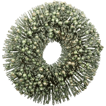 Kranz mit Glitter GlinT, grün, Plastik/MDF, Ø 20 cm