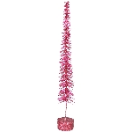 TannenBaum mit Glitter GlinT, rot, Plastik/MDF, 5,5x5,5x42 cm