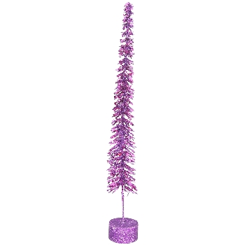 TannenBaum mit Glitter GlinT, lila, Plastik/MDF, 6,5x6,5x60 cm