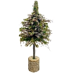 TannenBaum Aride, natur, Moos/Holz, 25x25x60 cm