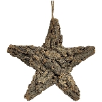 Sternhänger Aride, natur, Baumrinde, 30x7x30 cm