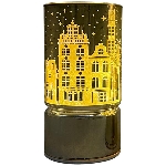 LED Licht Lumière, silber, Glas, 9x9x17 cm