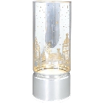 LED Licht Lumière, silber, Glas, 9x9x22 cm