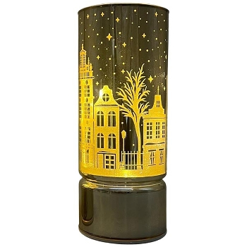 LED Licht Lumière, silber, Glas, 9x9x22 cm