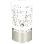 LED Licht Lumière, silber, Glas, 9x9x17 cm