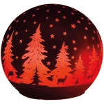 LED Kugel Lumière, rot, Glas, 10x10x9,5 cm