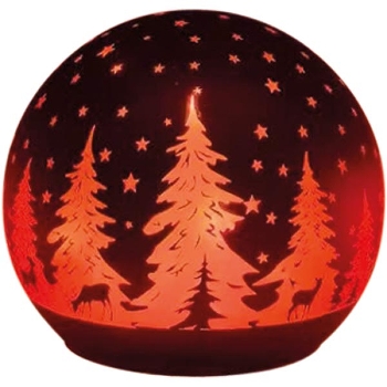 LED Kugel Lumière, rot, Glas, 12x12x11,5 cm