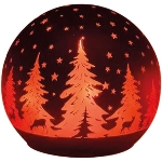 LED Kugel Lumière, rot, Glas, 12x12x11,5 cm
