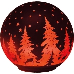 LED Kugel Lumière, rot, Glas, 15x15x14,5 cm