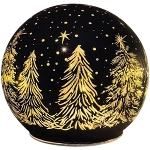LED Kugel Lumière, schwarz, Glas, 10x10x9,5 cm