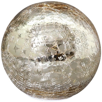 LED Kugel Lumière, silber, Glas, 10x10x9,5 cm