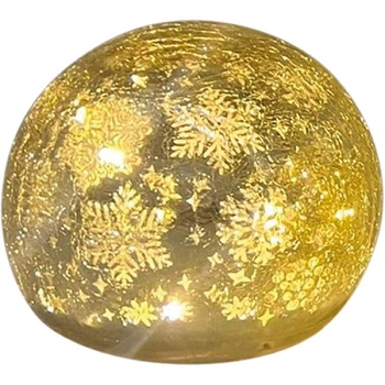 LED Kugel Lumière, silber, Glas, 10x10x9,5 cm
