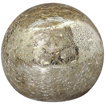 LED Kugel Lumière, silber, Glas, 15x15x14,5 cm