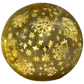 LED Kugel Lumière, silber, Glas, 15x15x14,5 cm
