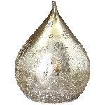 LED Licht Lumière, silber, Glas, 12x12x15 cm