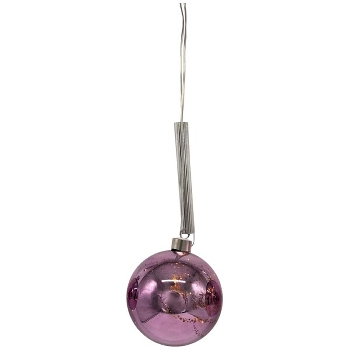LED KugelHänger Lumière, lila, Glas, 10x10x9,5 cm