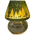 LED Licht Lumière, grün, Glas, 11,5x11,5x15 cm