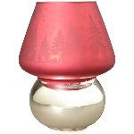 LED Licht Lumière, rot, Glas, 14,5x14,5x19 cm