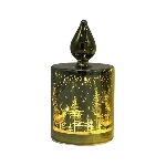 LED Licht Lumière, grün, Glas, 7,5x7,5x15 cm