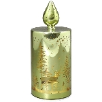 LED Licht Lumière, grün, Glas, 7,5x7,5x18 cm