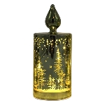 LED Licht Lumière, grün, Glas, 7,5x7,5x18 cm