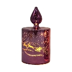 LED Licht Lumière, lila, Glas, 7,5x7,5x15 cm