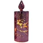 LED Licht Lumière, lila, Glas, 7,5x7,5x20,5 cm
