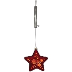 LED SternHänger Lumière, rot, Glas, 15x5x17,5 cm
