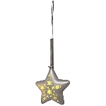 LED SternHänger Lumière, silber, Glas, 15x5x17,5 cm