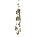 Hanging christmas pine cone spray ArtificialNature, gold, 81 cm