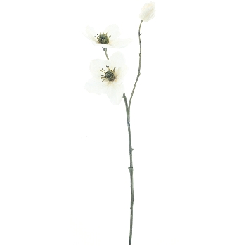 Helleborus spray Caseros ArtificialNature, creme, 56 cm