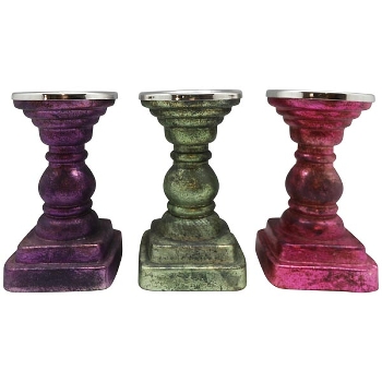 Kerzenhalter Vitreous, Glas, 9x9x15,5 cm